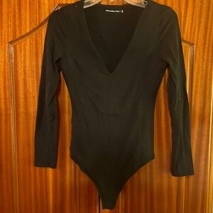 Abercrombie and Fitch Medium Black Long Sleeve Body Suit